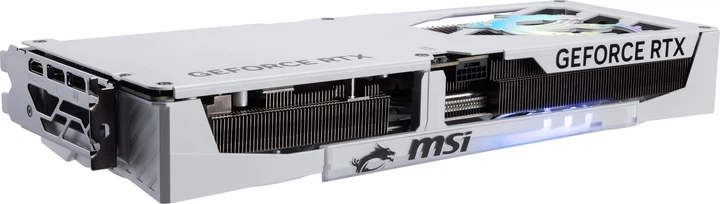 Відеокарта MSI PCI-Ex GeForce RTX 5080 GAMING TRIO OC WHITE 16GB GDDR7 (256bit) (2715/30000) (HDMI, 3 x DisplayPort) (RTX 5080 16G GAMING TRIO OC WHITE) - Фото 6 Відеокарта MSI PCI-Ex GeForce RTX 5080 GAMING TRIO OC WHITE 16GB GDDR7 (256bit) (2715/30000) (HDMI, 3 x DisplayPort) (RTX 5080 16G GAMING TRIO OC WHITE) - изображение 6