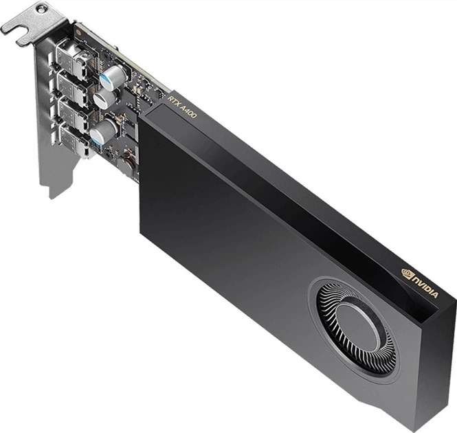 Відеокарта PNY PCI-Ex NVIDIA Quadro RTX A400 4GB GDDR6 (64bit) (1762/12000) (4 x miniDisplayPort) (VCNRTXA400-SB) - Фото 6 Відеокарта PNY PCI-Ex NVIDIA Quadro RTX A400 4GB GDDR6 (64bit) (1762/12000) (4 x miniDisplayPort) (VCNRTXA400-SB) - зображення 6