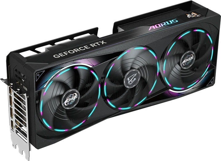 Відеокарта Gigabyte PCI-Ex GeForce RTX 5080 Aorus Master 16GB GDDR7 (256bit) (2805/30000) (HDMI, 3 x DisplayPort) (GV-N5080AORUS M-16GD) - изображение 4