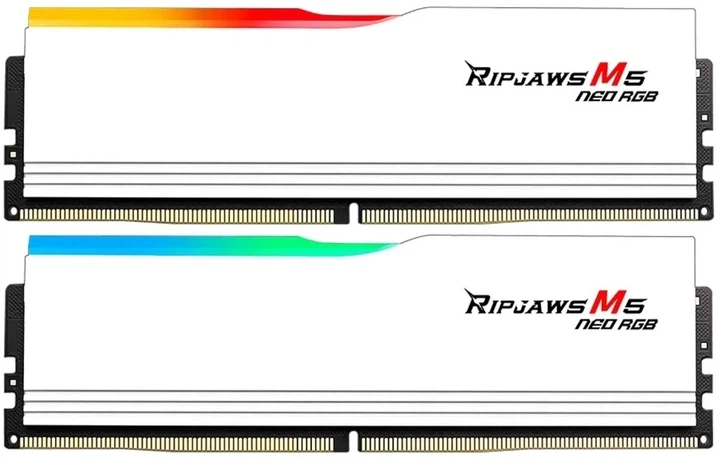 Оперативна пам'ять G.Skill DDR5-6000 32768MB PC5-48000 (Kit of 2x16384MB) Ripjaws M5 Neo RGB White (F5-6000J3636F16GX2-RM5NRW) - Фото 1 Оперативна пам'ять G.Skill DDR5-6000 32768MB PC5-48000 (Kit of 2x16384MB) Ripjaws M5 Neo RGB White (F5-6000J3636F16GX2-RM5NRW) - зображення 1