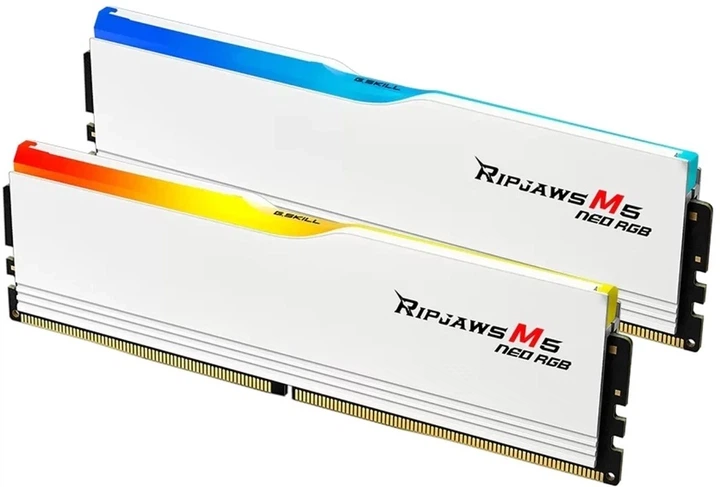 Оперативна пам'ять G.Skill DDR5-6000 32768MB PC5-48000 (Kit of 2x16384MB) Ripjaws M5 Neo RGB White (F5-6000J3636F16GX2-RM5NRW) - Фото 4 Оперативна пам'ять G.Skill DDR5-6000 32768MB PC5-48000 (Kit of 2x16384MB) Ripjaws M5 Neo RGB White (F5-6000J3636F16GX2-RM5NRW) - зображення 4