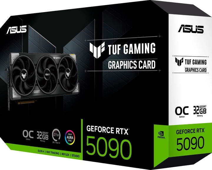 Відеокарта ASUS PCI-Ex GeForce RTX 5090 TUF Gaming OC Edition 32GB GDDR7 (512bit) (2580/28000) (2 x HDMI, 3 x DisplayPort) (TUF-RTX5090-O32G-GAMING) - изображение 2