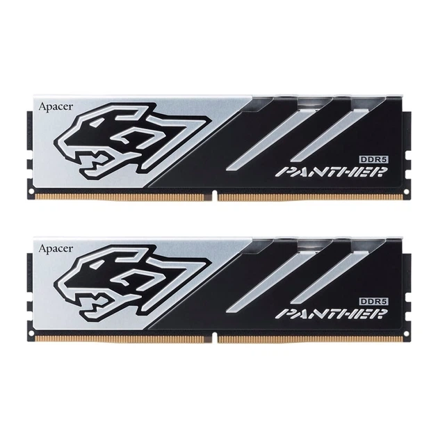 Модуль пам'яті для комп'ютера DDR5 32GB (2x16GB) 5200 MHz Panther Apacer (AH5U32G52C5227BAA-2) - Фото 1 Модуль пам'яті для комп'ютера DDR5 32GB (2x16GB) 5200 MHz Panther Apacer (AH5U32G52C5227BAA-2) - зображення 1