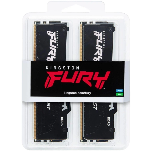 Модуль пам'яті Kingston Fury DDR5 64GB (2x32GB) 5600MHz Beast RGB Black (KF556C40BB2AK2-64) - зображення 2