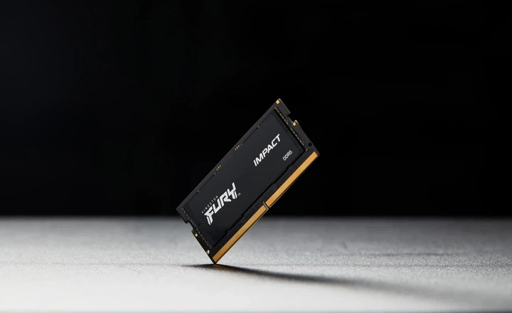 Оперативна пам'ять Kingston Fury SODIMM DDR5-4800 16384MB PC5-38400 Impact 1Rx8 Black (KF548S38IB-16) - изображение 2