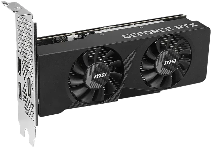 Відеокарта MSI PCI-Ex GeForce RTX 3050 LP E OC 6GB GDDR6 (96bit) (1492/14000) (DisplayPort, 2 x HDMI) (RTX 3050 LP E 6G OC) - Фото 3 Відеокарта MSI PCI-Ex GeForce RTX 3050 LP E OC 6GB GDDR6 (96bit) (1492/14000) (DisplayPort, 2 x HDMI) (RTX 3050 LP E 6G OC) - изображение 3