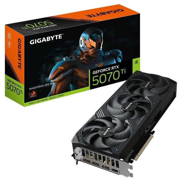 Відеокарта Gigabyte GeForce RTX 5070 Ti WINDFORCE SFF 16G (GV-N507TWF3-16GD) - Фото 1 Відеокарта Gigabyte GeForce RTX 5070 Ti WINDFORCE SFF 16G (GV-N507TWF3-16GD) - изображение 1