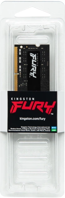 Оперативна памʼять Kingston Fury SODIMM DDR4-3200 16384 MB PC4-25600 Impact Black (KF432S20IB/16) - изображение 5