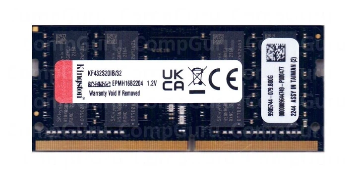 Оперативна пам'ять для ноутбука Kingston Fury DDR4 32GB 3200MHz SO-DIMM PC4-3200 (KF432S20IB/32) - изображение 2