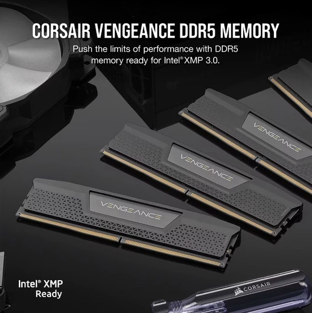 Оперативна пам'ять DDR5 64 Gb (6200 MHz) (Kit 32 Gb x 2) Corsair Vengeance (CMK64GX5M2B6200C32) - Фото 4 Оперативна пам'ять DDR5 64 Gb (6200 MHz) (Kit 32 Gb x 2) Corsair Vengeance (CMK64GX5M2B6200C32) - изображение 4