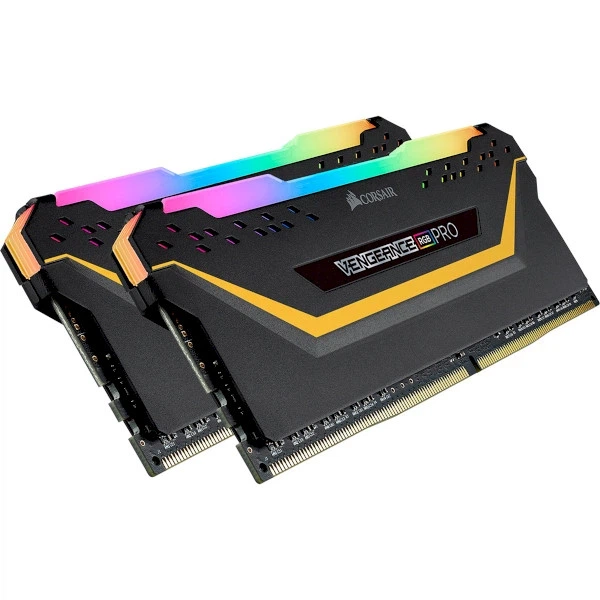 Оперативна пам'ять DDR4 16 Gb (3200 MHz) (Kit 8 Gb x 2) Corsair Vengeance RGB Pro Black (CMW16GX4M2C3200C16) - изображение 2