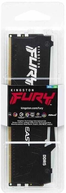 Модуль пам'яті Kingston Fury DDR5 32Gb 5200MHz Beast Black RGB (KF552C40BBA-32) - Фото 2 Модуль пам'яті Kingston Fury DDR5 32Gb 5200MHz Beast Black RGB (KF552C40BBA-32) - изображение 2