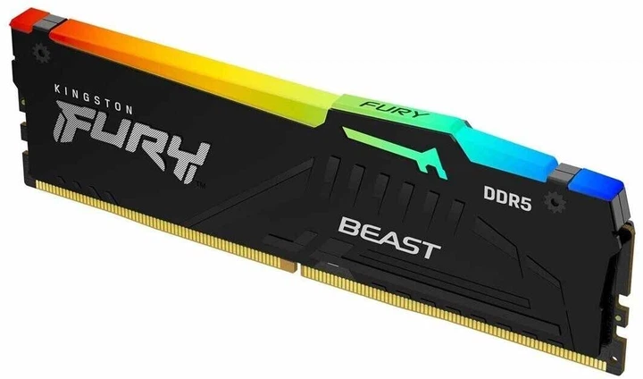 Модуль пам'яті Kingston Fury DDR5 32Gb 5200MHz Beast Black RGB (KF552C40BBA-32) - Фото 4 Модуль пам'яті Kingston Fury DDR5 32Gb 5200MHz Beast Black RGB (KF552C40BBA-32) - изображение 4