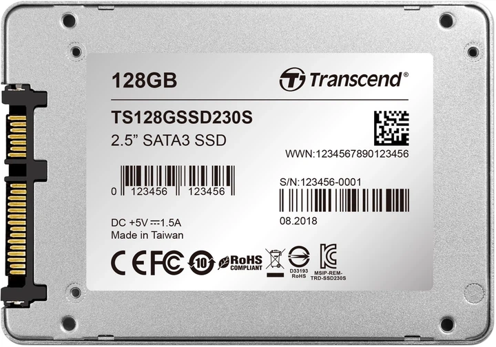 SSD диск Transcend SSD230S Premium 128GB 2.5" SATA III 3D V-NAND TLC (TS128GSSD230S) - Фото 7 SSD диск Transcend SSD230S Premium 128GB 2.5" SATA III 3D V-NAND TLC (TS128GSSD230S) - зображення 7