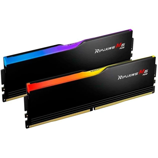 Модуль пам'яті G.Skill DDR5 32GB (2x16) Ripjaws M5 6400MHz RGB Black XMP (F5-6400J3239G16GX2-RM5RK) - Фото 2 Модуль пам'яті G.Skill DDR5 32GB (2x16) Ripjaws M5 6400MHz RGB Black XMP (F5-6400J3239G16GX2-RM5RK) - изображение 2