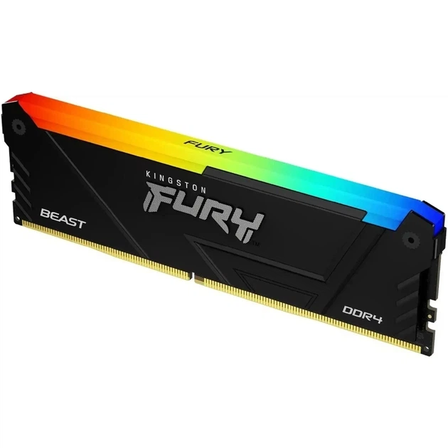 Модуль пам'яті Kingston Fury Beast RGB DDR4-3200 8GB (KF432C16BB2A/8WP) - Фото 3 Модуль пам'яті Kingston Fury Beast RGB DDR4-3200 8GB (KF432C16BB2A/8WP) - изображение 3
