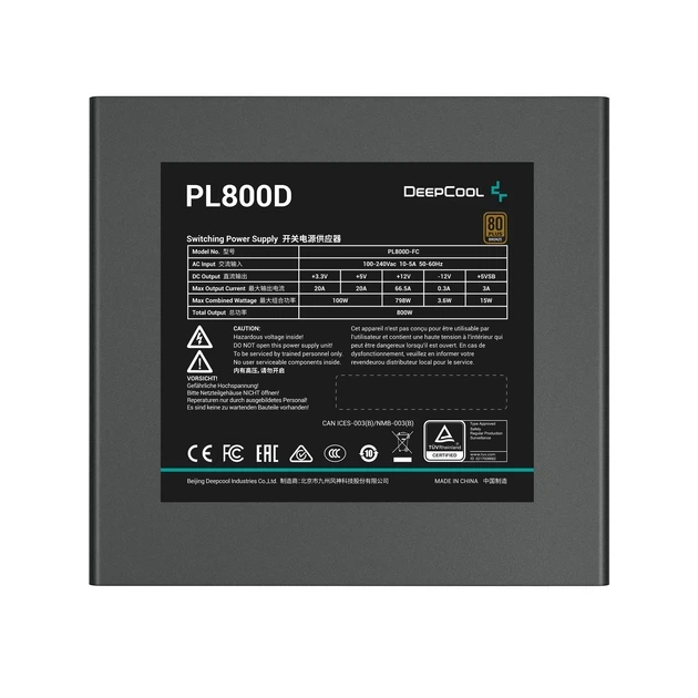 Блок живлення DeepCool PL800D (R-PL800D-FC0B-EU-V2) 800W - Фото 4 Блок живлення DeepCool PL800D (R-PL800D-FC0B-EU-V2) 800W - зображення 4