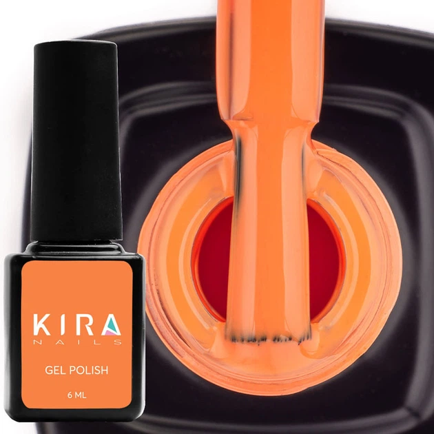 Гель-лак для нігтів Kira Nails №021 оранжевий 6 мл - Фото 2 Гель-лак для нігтів Kira Nails №021 оранжевий 6 мл - зображення 2