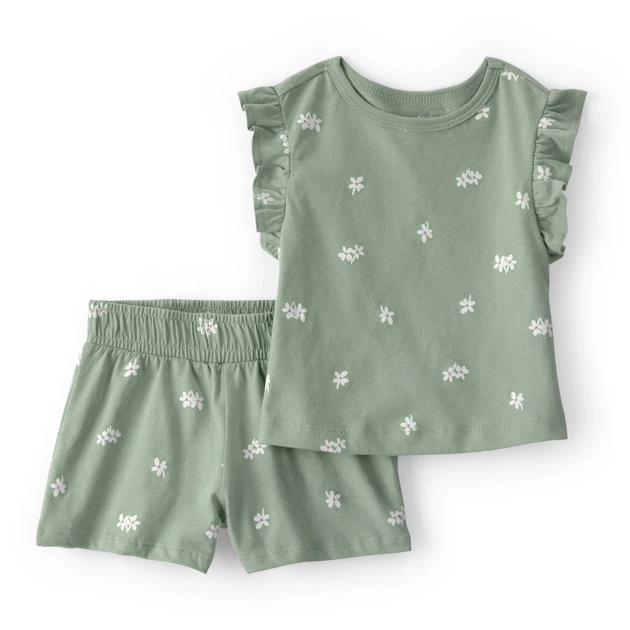 Комплект Carter's 2в1 футболка, шорты для девочки 72-76 см (1U576310_12M) - Фото 1 Комплект Carter's 2в1 футболка, шорты для девочки 72-76 см (1U576310_12M) - изображение 1