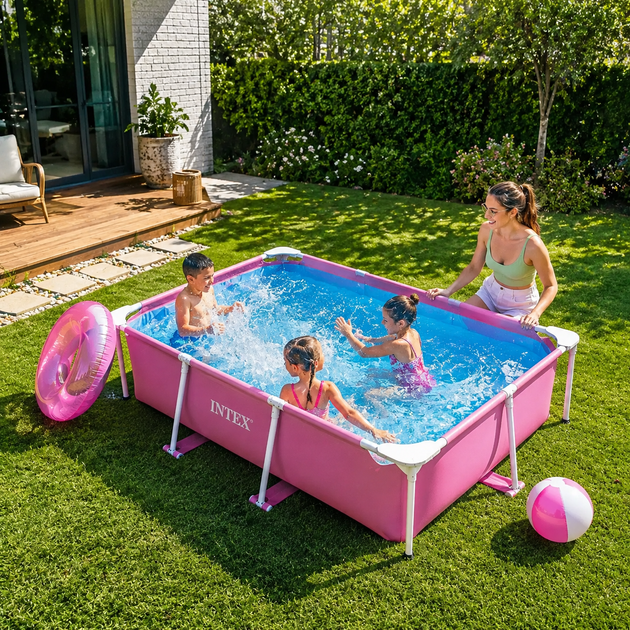 Прямоугольный каркасный бассейн Intex 220×150×60 см с усиленной конструкцией - изображение 5