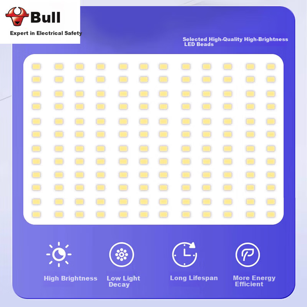 Прожектор BULL MG-D200A-AE 200Вт светодиодный IP65, холодный белый - изображение 3