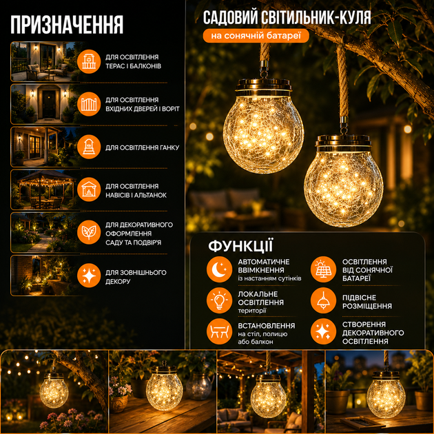 Садовый светильник-шар на солнечной батарее Isitmatik - изображение 6