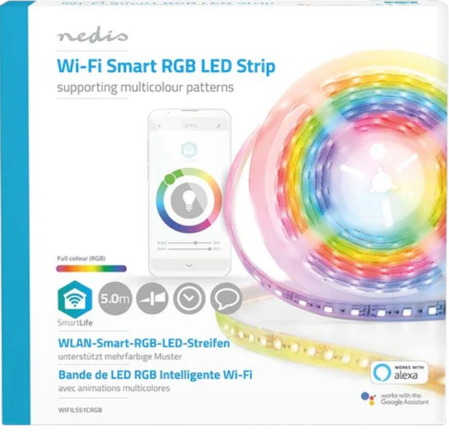 Taśma LED Nedis SmartLife WIFILS51CRGB - obraz 2