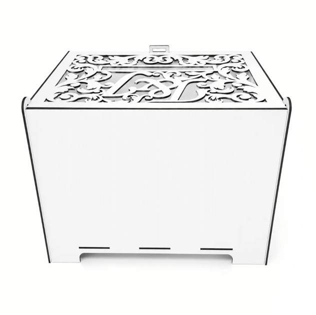 Свадебная коробка для денег / Шкатулка для свадебного бюджета с инициалами и датой 28.5х22.5х21 см Белый ХДФ (EW817547302) - Фото 5 Свадебная коробка для денег / Шкатулка для свадебного бюджета с инициалами и датой 28.5х22.5х21 см Белый ХДФ (EW817547302) - изображение 5