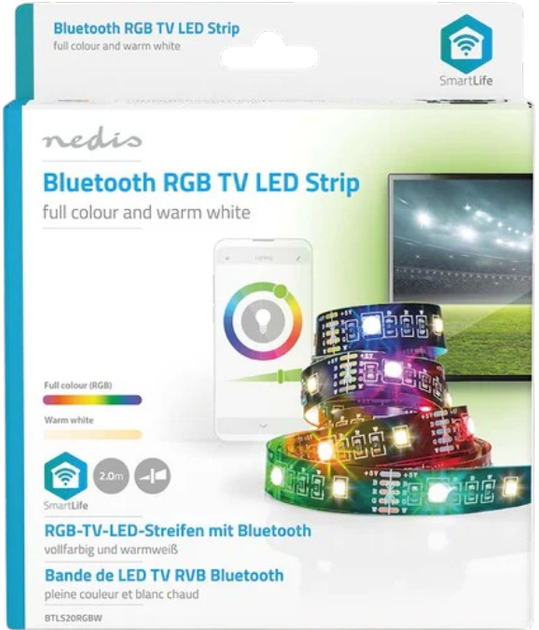 Taśma LED Nedis SmartLife BTLS20RGBW - obraz 2