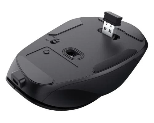 Миша бездротова Trust Fyda, Black, USB (2.4 GHz), оптична, 800 - 2400 dpi, 6 кнопок, ергономічний дизайн, вбудований акумулятор (24727) - изображение 5