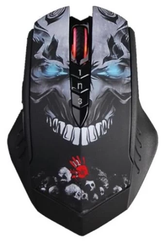 Мышь беспроводная Bloody R80 Plus, Black Skull - Фото 1 Мышь беспроводная Bloody R80 Plus, Black Skull - изображение 1