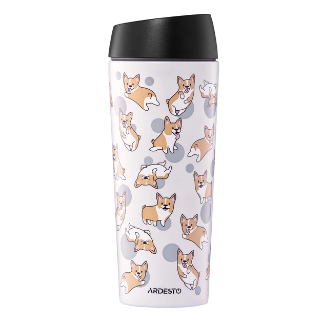 Термокружка Ardesto Coffee Time Corgi серый 450 мл (AR2645CR) - Фото 1 Термокружка Ardesto Coffee Time Corgi серый 450 мл (AR2645CR) - изображение 1