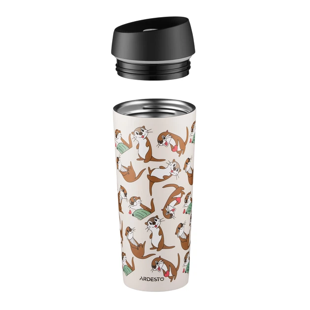 Термокружка Ardesto Coffee Time Otter 450 мл (AR2645OT) - Фото 3 Термокружка Ardesto Coffee Time Otter 450 мл (AR2645OT) - изображение 3
