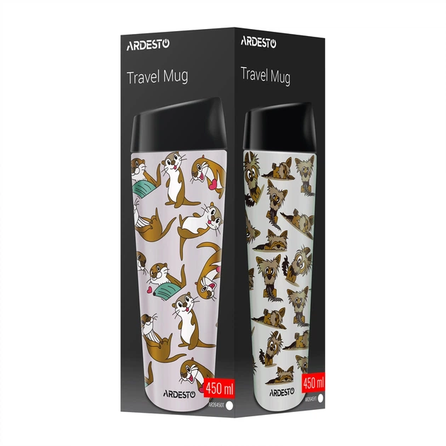 Термокружка Ardesto Coffee Time Yorkie 450 мл (AR2645YT) - изображение 5