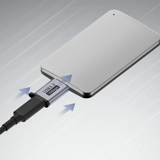 Адаптер переходник Micro B к Type-C USB 3.0 для внешнего диска HDD - изображение 2