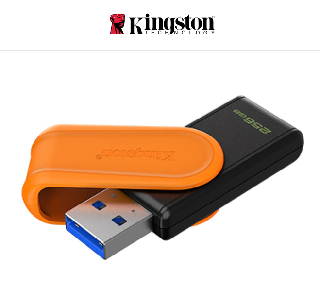 Флеш-накопичувач Kingston USB 3.2 DT Exodia S 256GB Black/Orange + ПОДАРУНОК: Перехідник Type-C - зображення 5