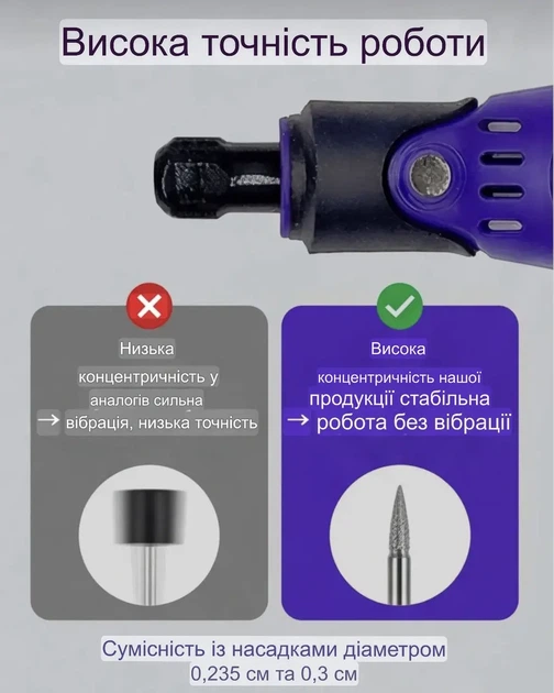Аккумуляторный гравер DONUMEH 3.7V, 17000 об/мин, 3 скорости, Type-C, набор 217 насадок для шлифования, резки и гравировки - Фото 8 Аккумуляторный гравер DONUMEH 3.7V, 17000 об/мин, 3 скорости, Type-C, набор 217 насадок для шлифования, резки и гравировки - изображение 8