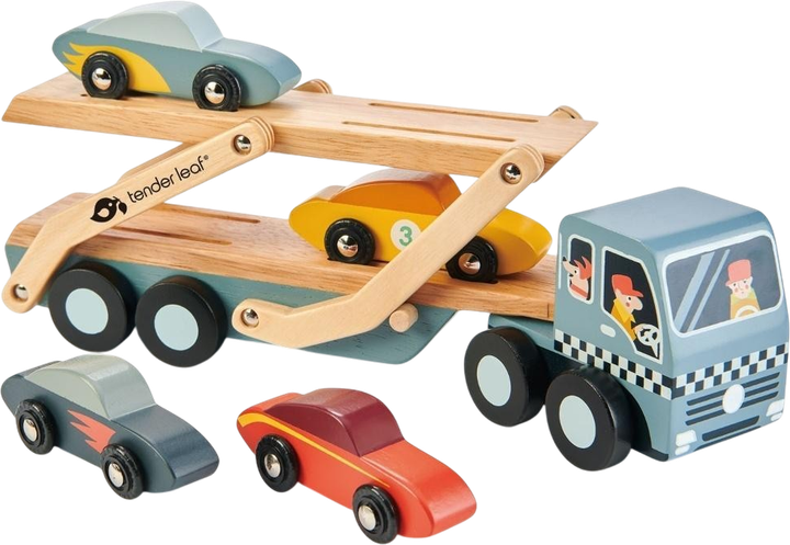 Евакуатор з автомобілями Tender Leaf Toys дерев'яний TL8346 (0191856083467) - Фото 1 Евакуатор з автомобілями Tender Leaf Toys дерев'яний TL8346 (0191856083467) - зображення 1