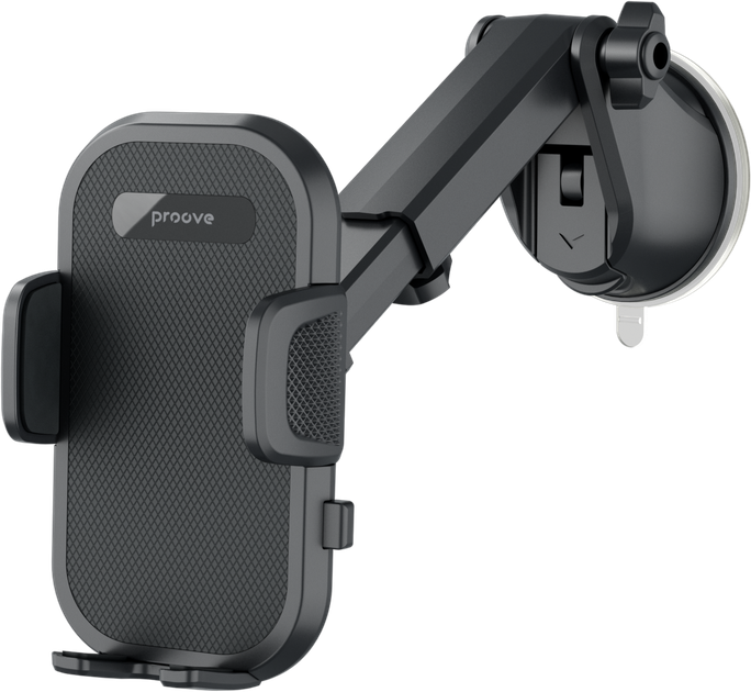 Автодержатель для телефона Proove Longway Plaid Suction Type Car Mount Black (484050001) - изображение 2