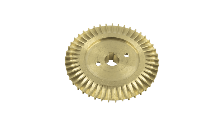 Крыльчатка (рабочее колесо) для вихревого насоса латунная, d=12/78 мм, под шпонку - изображение 2