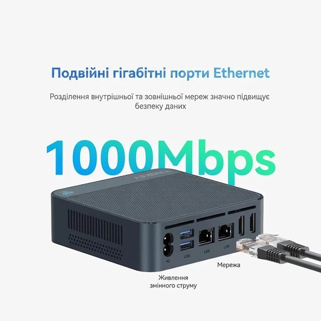 Мини ПК TRIGKEY Key N150 / Intel Twin Lake N150 / RAM 16GB / SSD 512GB / Intel UHD Graphics / 2 x HDMI / 2 x LAN / Wi-Fi 5 / Bluetooth 5.0 / Windows 11 Pro / Серый (102126619) - Уценка - изображение 5