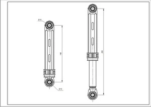 Амортизатор бака для стиральной машины Samsung 80N DC66-00421A - изображение 4