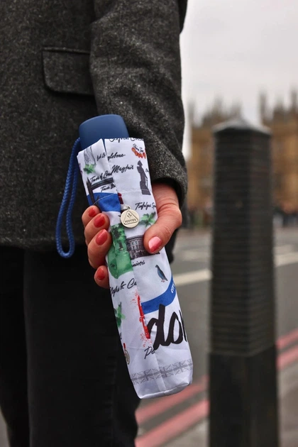 Зонт женский механический компактный облегченный FULTON L354-042328 Minilite-2 London Map белая - Фото 7 Зонт женский механический компактный облегченный FULTON L354-042328 Minilite-2 London Map белая - изображение 7