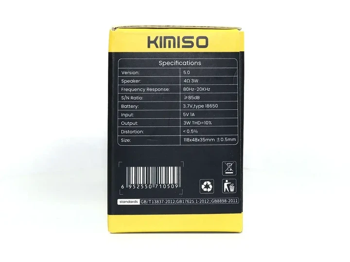 Портативна Bluetooth-колонка з годинником, від акумулятора, USB, Kimiso K12, Мініколонка-годинник, Бездротова колонка - зображення 2