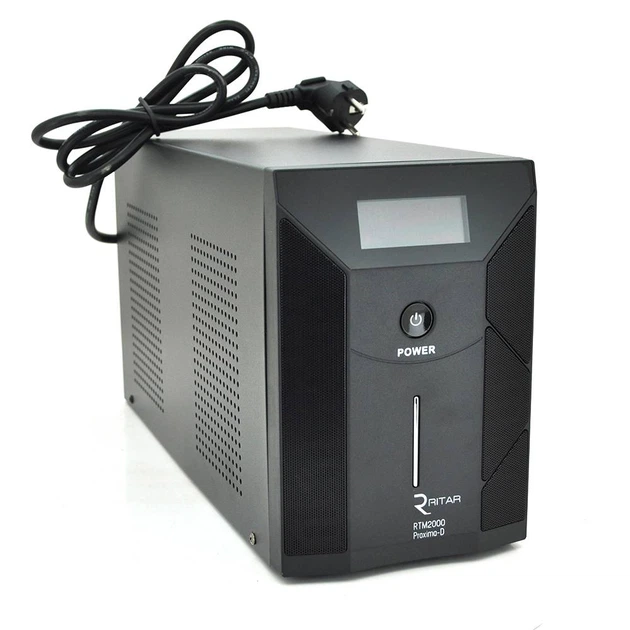 ДБЖ Ritar RTM2000 (1200W) Proxima-D LCD, AVR, 2st, 3xSCHUKO socket, 4x12V7,5Ah, metal Case (UG-5864) - Фото 1 ДБЖ Ritar RTM2000 (1200W) Proxima-D LCD, AVR, 2st, 3xSCHUKO socket, 4x12V7,5Ah, metal Case (UG-5864) - изображение 1