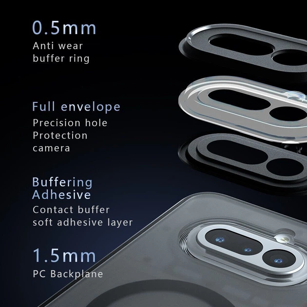 Матовый чехол Magsafe TPU+PC для Nothing Phone (4a), Black - Фото 3 Матовый чехол Magsafe TPU+PC для Nothing Phone (4a), Black - изображение 3