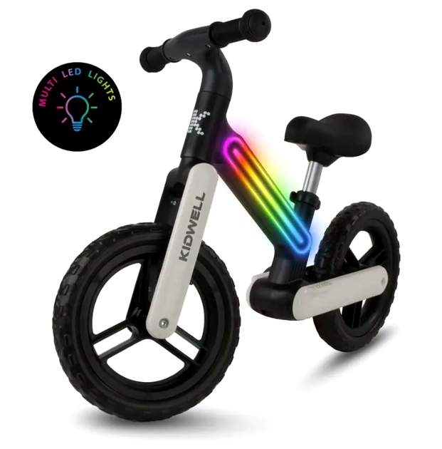 Беговел с LED подсветкой легкий для детей до 30 кг 28 см черный Kidwell CS-0412 - Фото 6 Беговел с LED подсветкой легкий для детей до 30 кг 28 см черный Kidwell CS-0412 - зображення 6