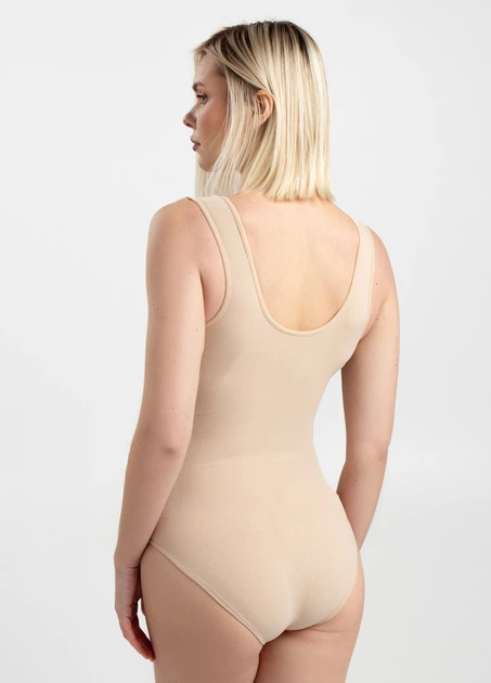 Жіноче коригуюче боді з мікрофібри Giulia BODY SLIP SHAPEWEAR XXL Beige-light nude - зображення 3