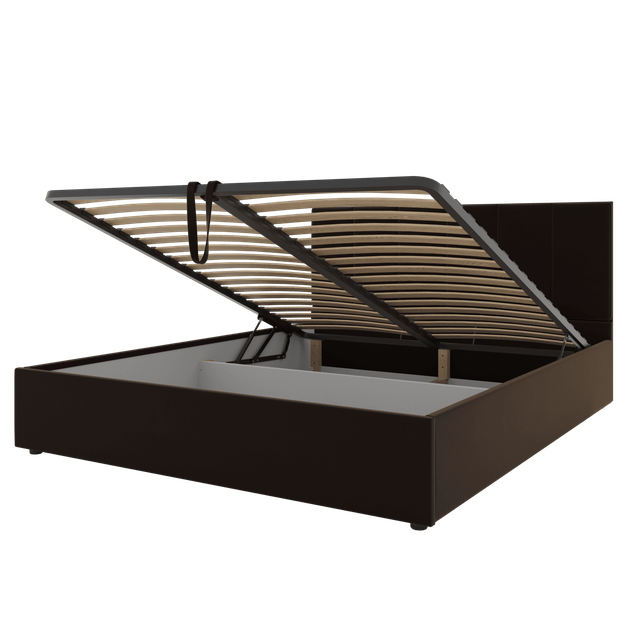 Комплект ліжко Plume mattress НАРДО 160x200 з м'яким узголів'ям + матрас LEO (з підйомним механізмом, металева рама) - зображення 2