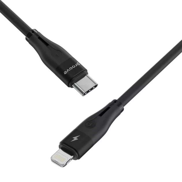 Кабель Proove Soft Silicone Type-C to Lightning 27W (1m) black - изображение 2